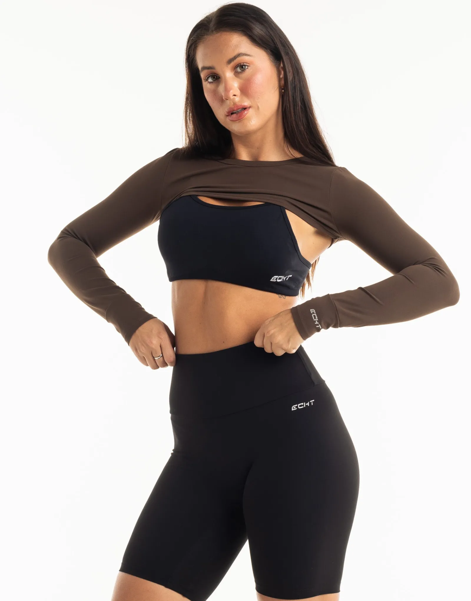 Outlet ECHT Range Long Sleeve Fudge Brown