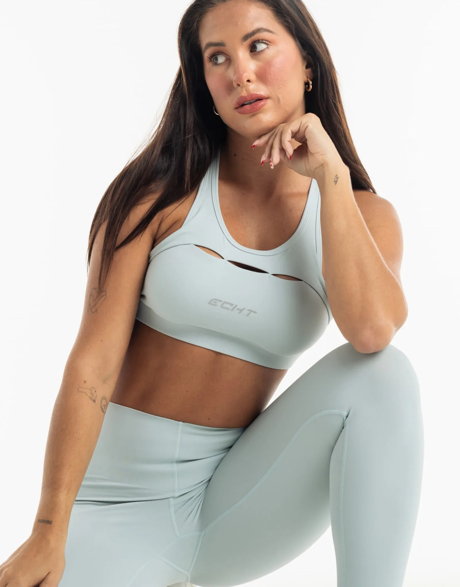 Discount ECHT Range Sports Bra Sea Blue