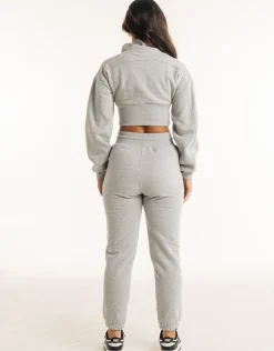 Outlet ECHT Revere 1/4 Zip Crewneck Sweater Heather Grey