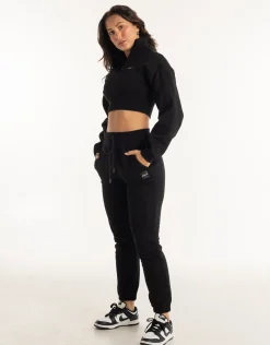 New ECHT Revere 1/4 Zip Crewneck Sweater Black