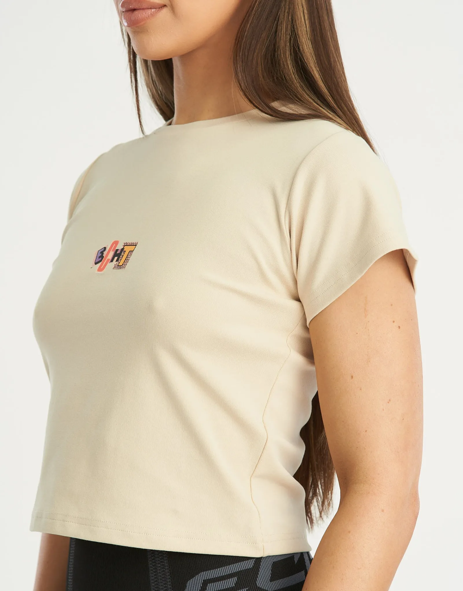 New ECHT Review Baby Tee Oatmeal