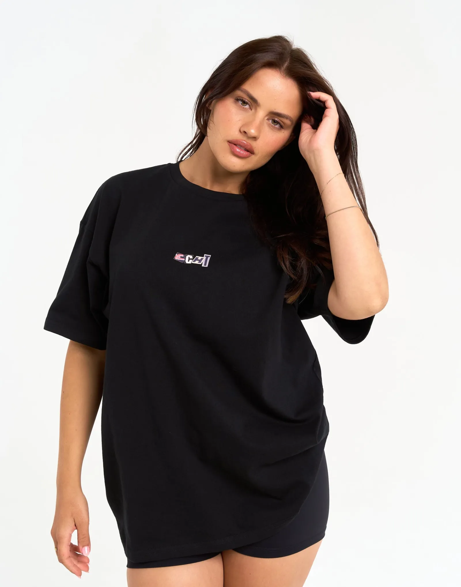 Clearance ECHT Review Oversize Tee Black