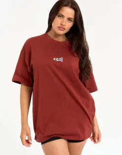 Outlet ECHT Review Oversize Tee Brown