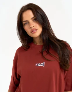 Outlet ECHT Review Oversize Tee Brown