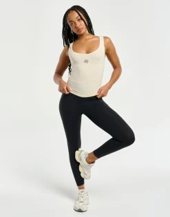 New ECHT Ribbed Sculpt Tank Taupe