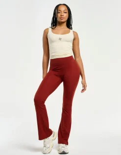 New ECHT Ribbed Sculpt Tank Taupe