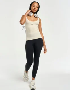 New ECHT Ribbed Sculpt Tank Taupe
