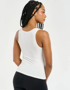 Hot ECHT Ribbed Sculpt Tank White