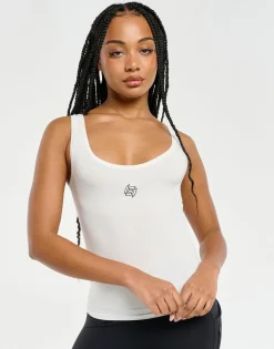 Hot ECHT Ribbed Sculpt Tank White