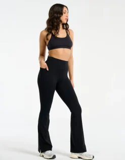 Discount ECHT Sculpt Flare Lycra Pocket Leggings Black