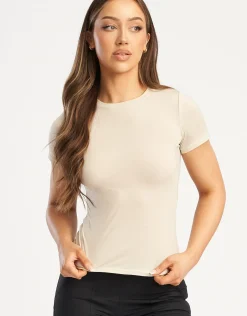 Fashion ECHT Shape Smoothing Tee Oatmeal