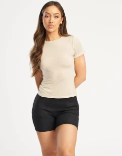 Fashion ECHT Shape Smoothing Tee Oatmeal