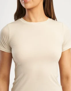 Fashion ECHT Shape Smoothing Tee Oatmeal