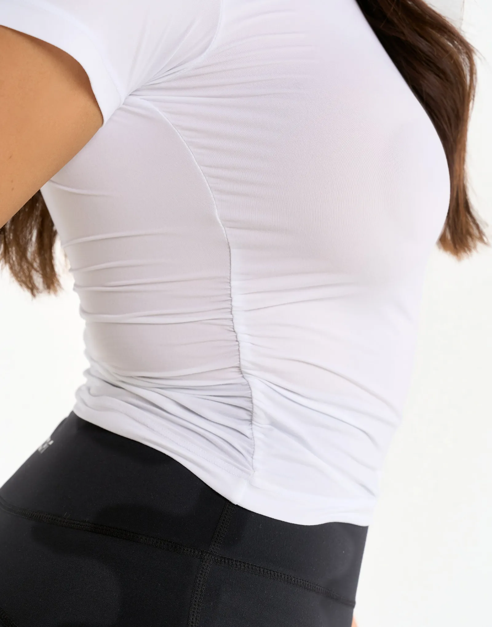 Hot ECHT SmoothForm Ruched Sculpt Top White