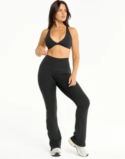 New ECHT Snap Flare Leggings Black