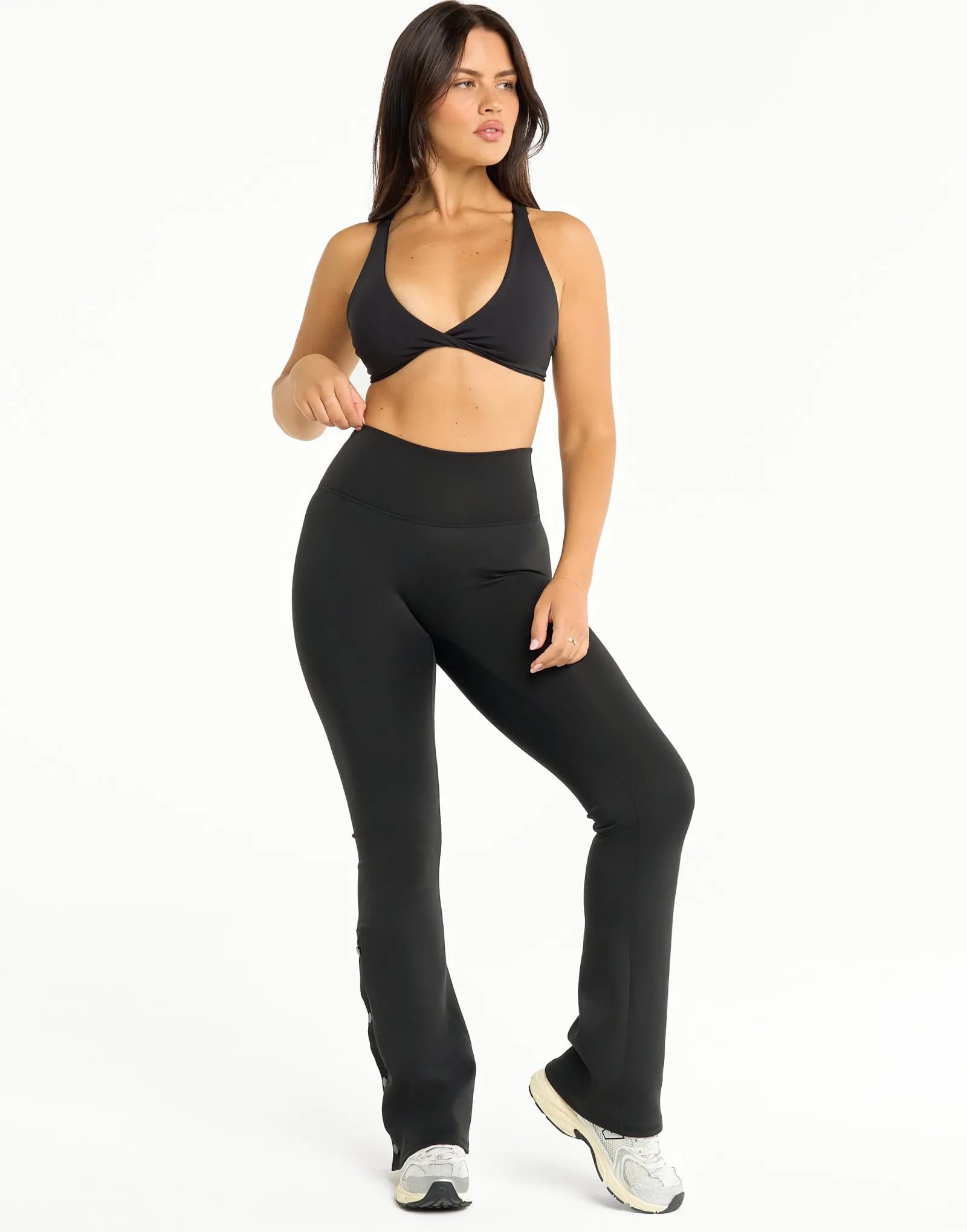 New ECHT Snap Flare Leggings Black