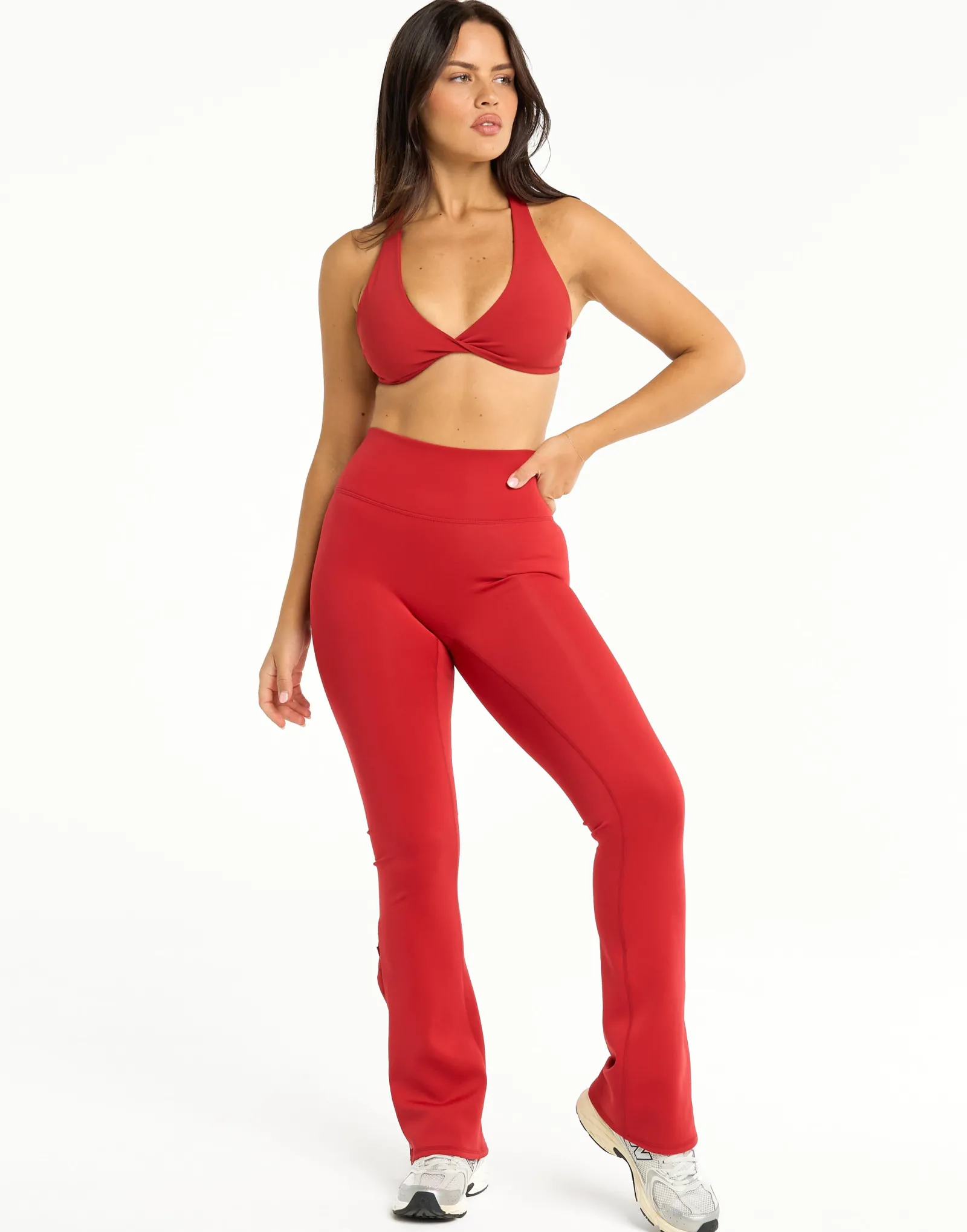 Sale ECHT Snap Flare Leggings Scarlet Red