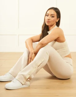 Sale ECHT Split Flare Pants Oatmeal