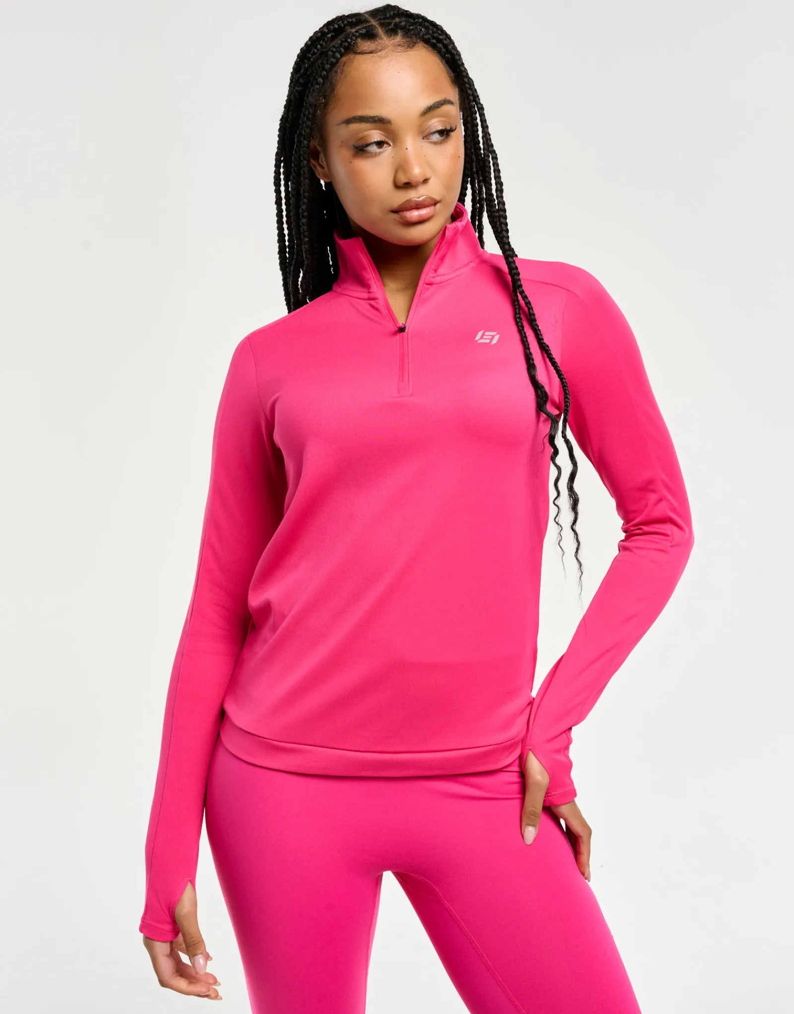 Hot ECHT StudioFlex Half Zip Long Sleeve Pink