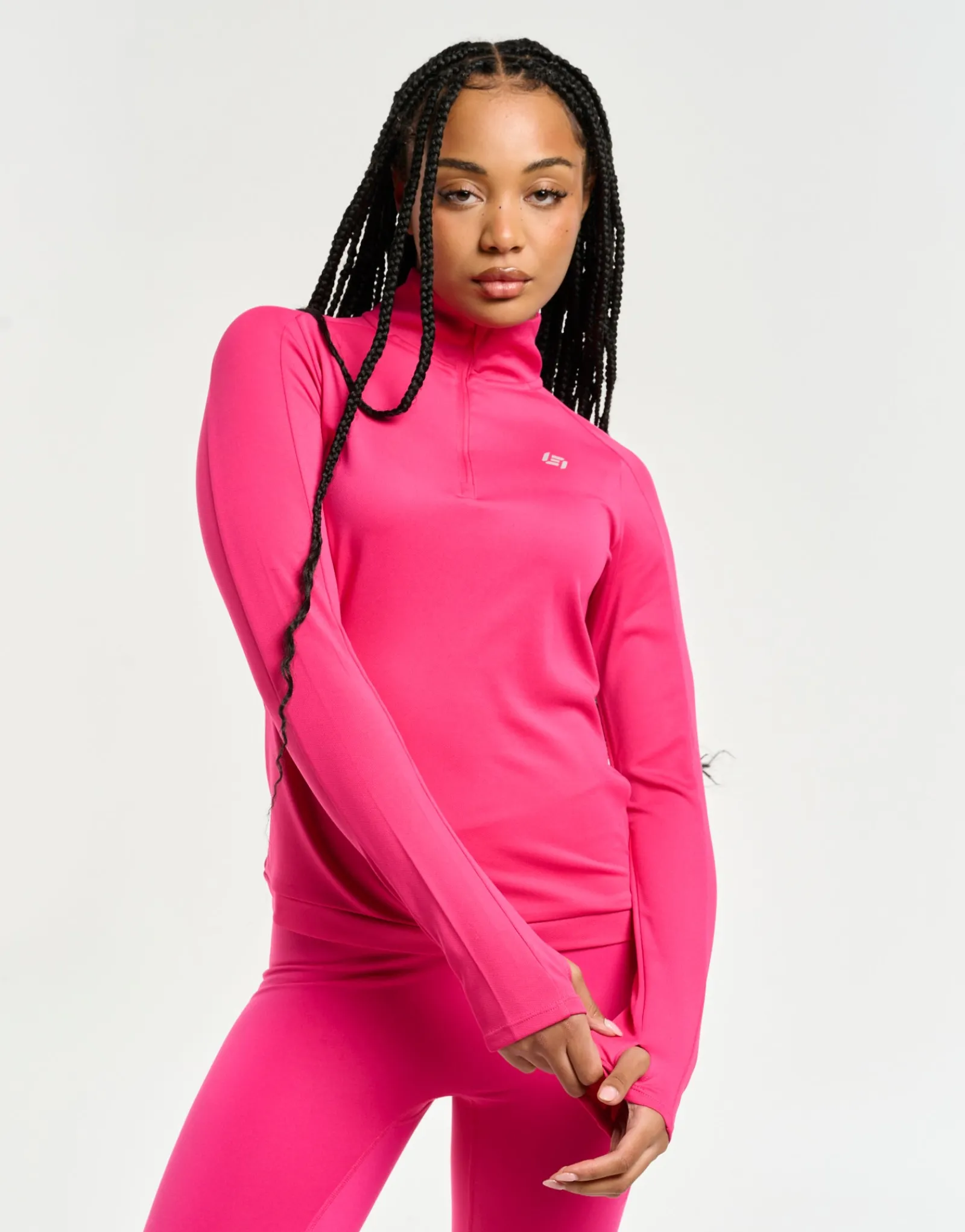 Hot ECHT StudioFlex Half Zip Long Sleeve Pink