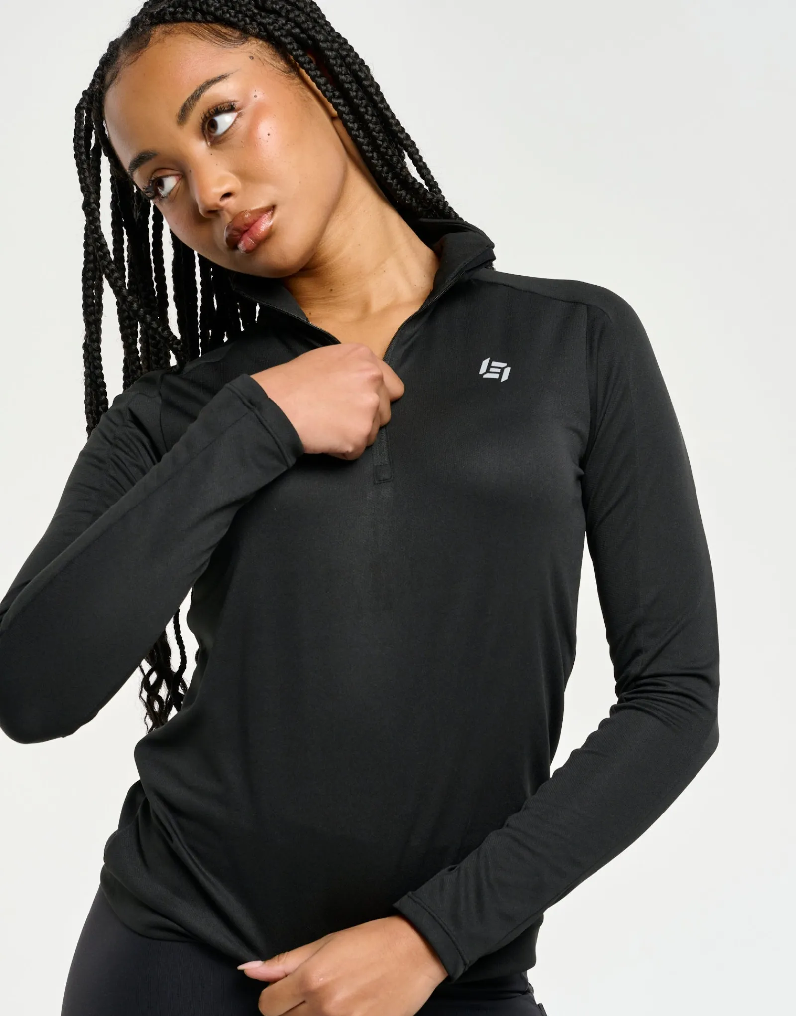 Hot ECHT StudioFlex Half Zip Long Sleeve Black