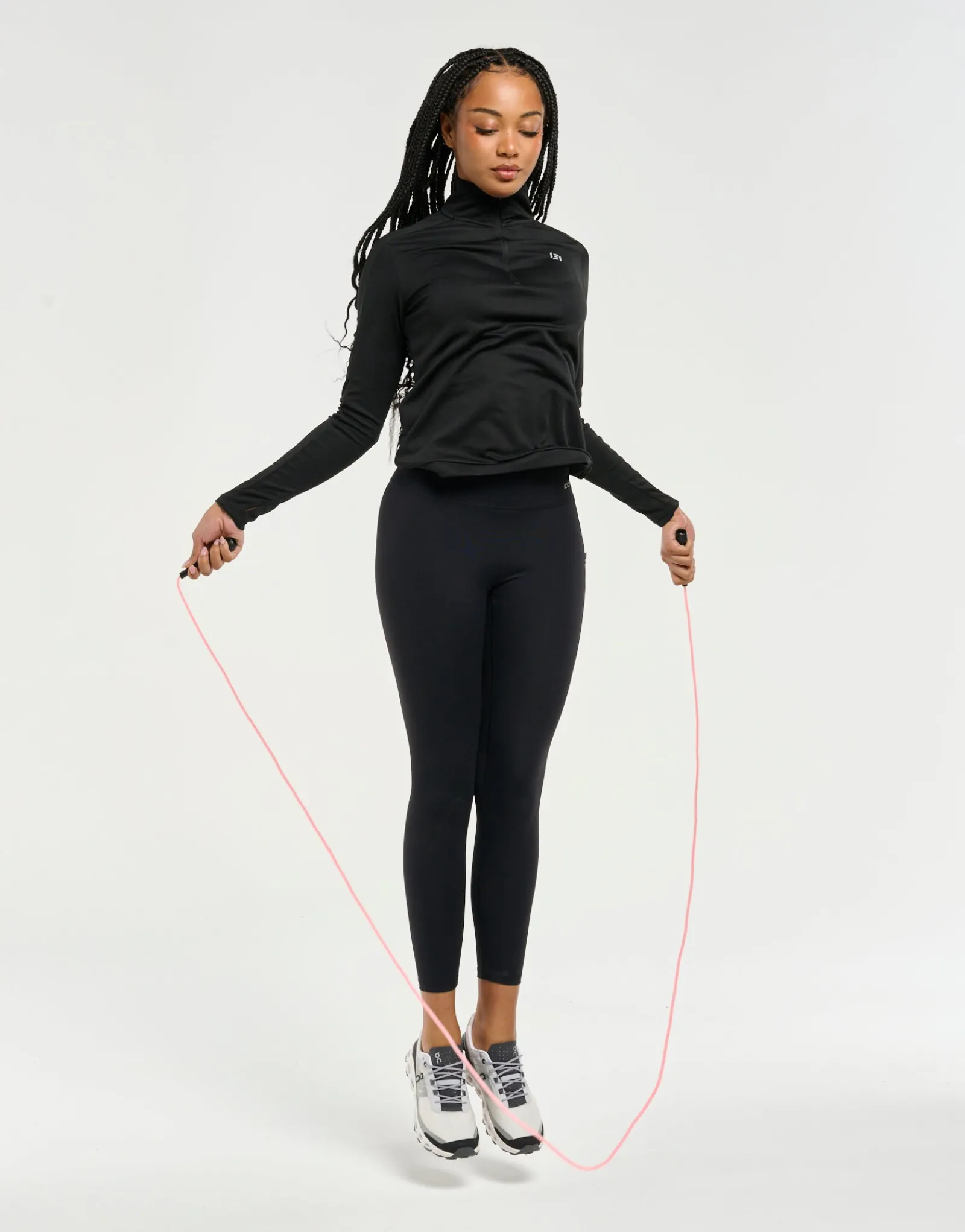 Hot ECHT StudioFlex Half Zip Long Sleeve Black