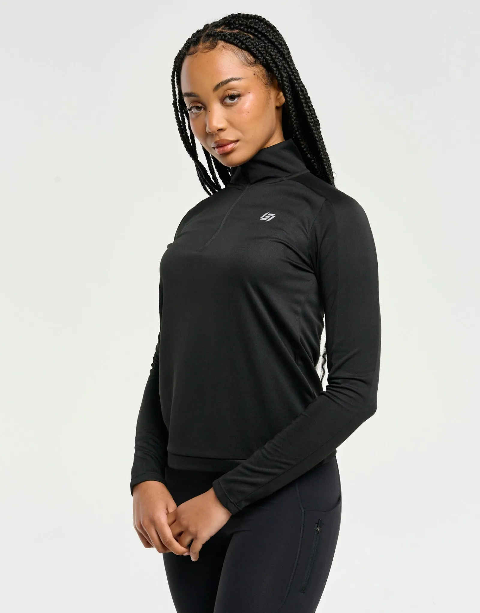 Hot ECHT StudioFlex Half Zip Long Sleeve Black