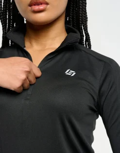 Hot ECHT StudioFlex Half Zip Long Sleeve Black