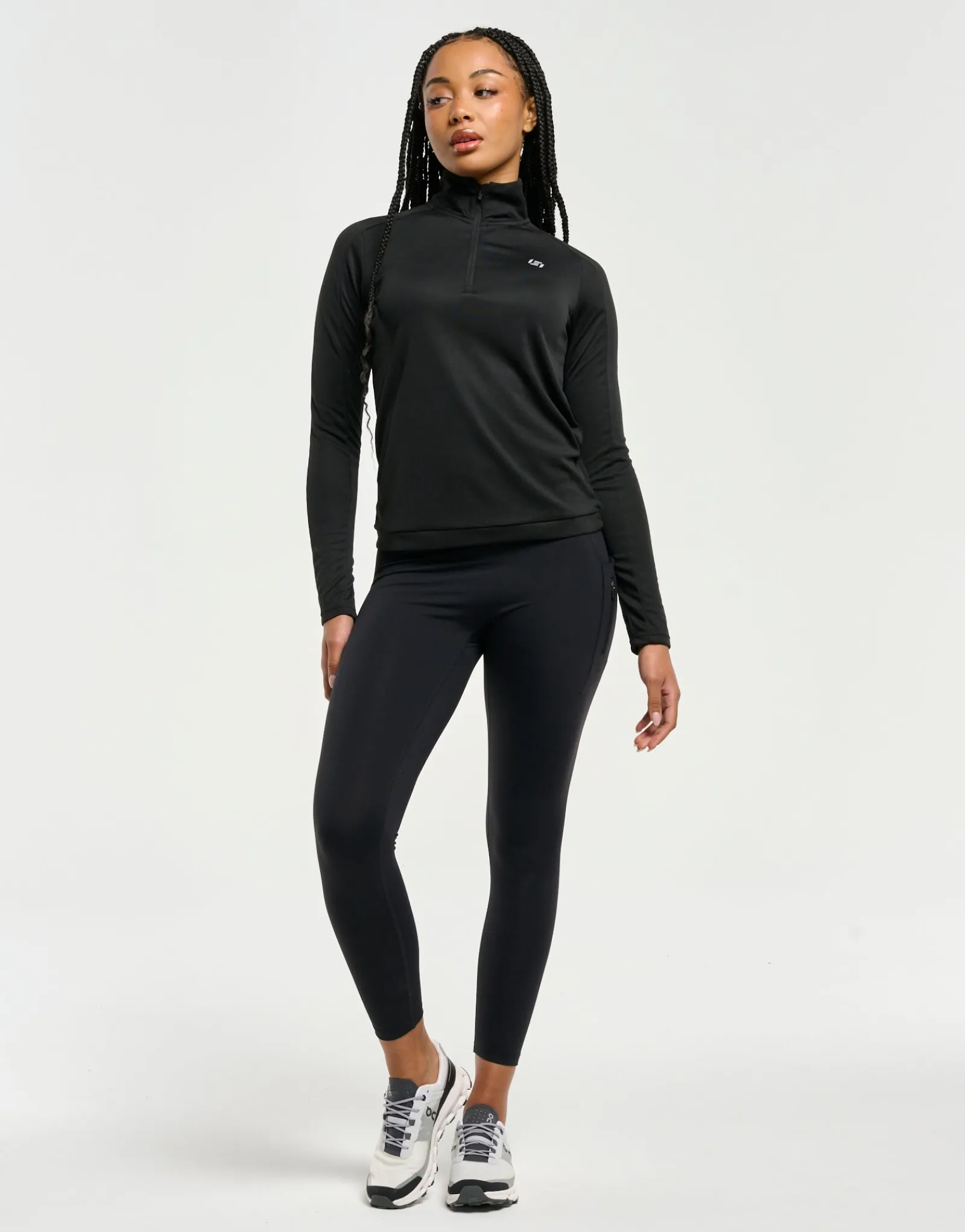 Hot ECHT StudioFlex Half Zip Long Sleeve Black
