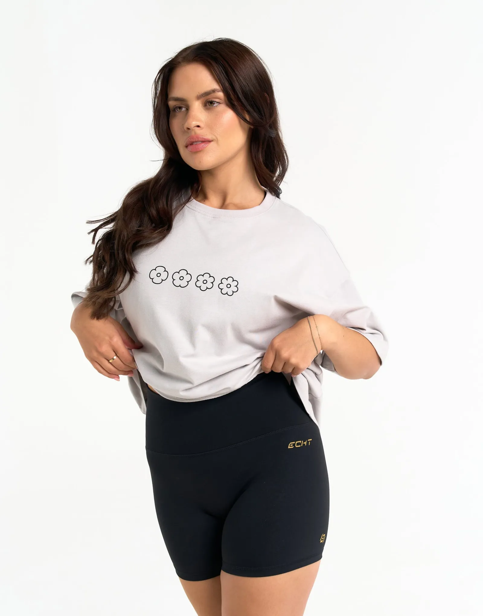 Fashion ECHT Sunday Reset Tee Micro Grey