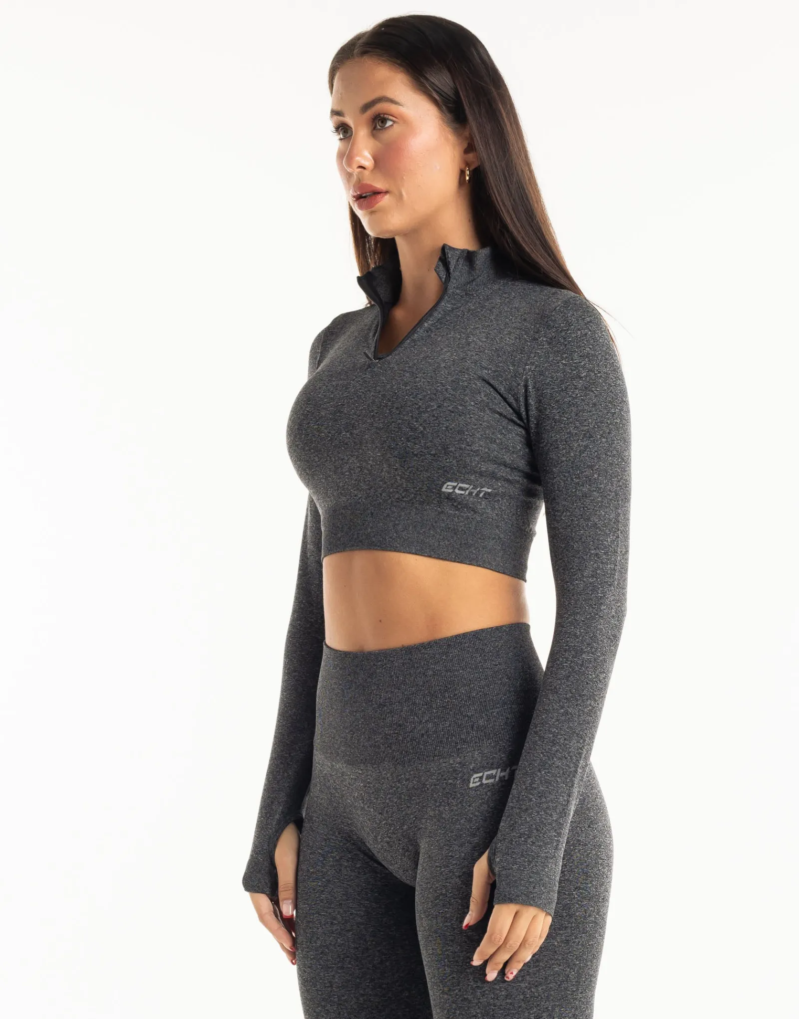 Online ECHT Supreme Seamless Long Sleeve Charcoal Grey
