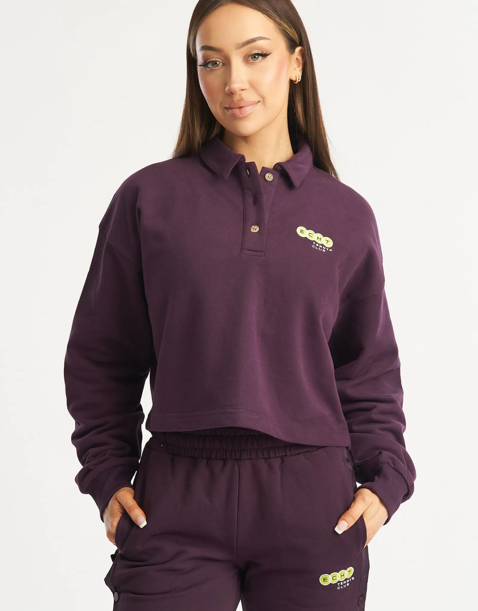 Sale ECHT Tennis Polo Pullover Purple