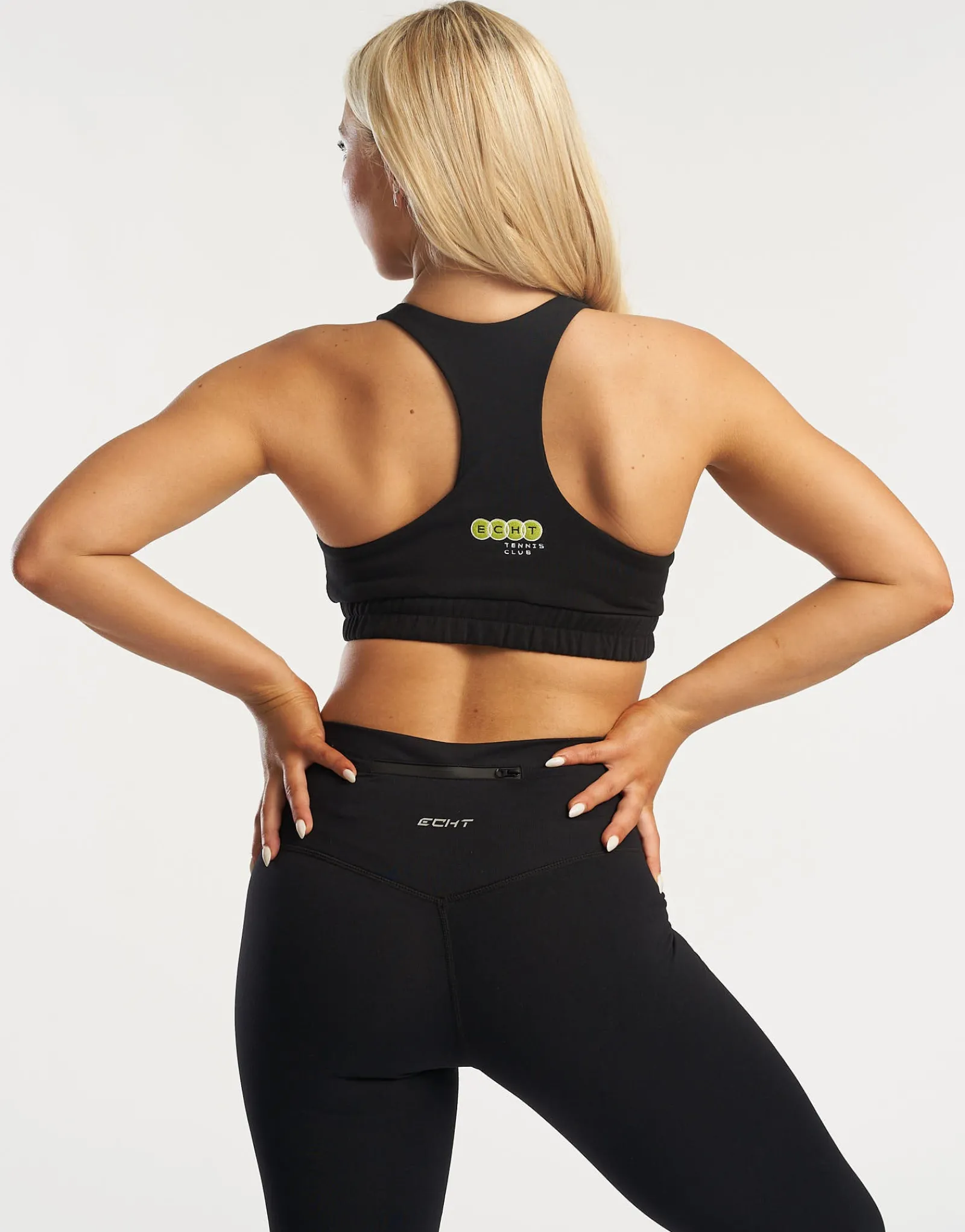 Clearance ECHT Tennis Sweat Sports Bra Black