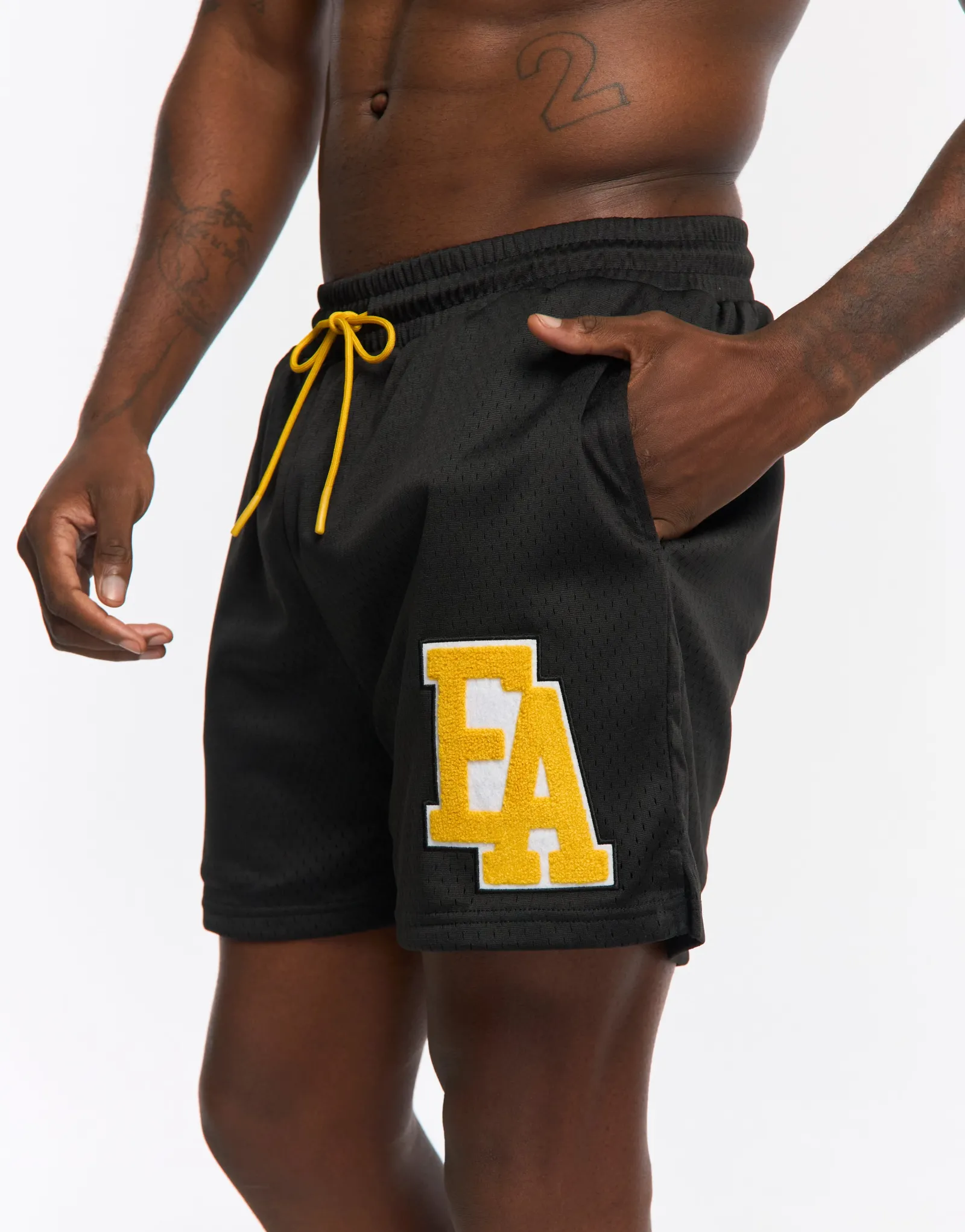 Fashion ECHT Top Marks Shorts Black/Yellow