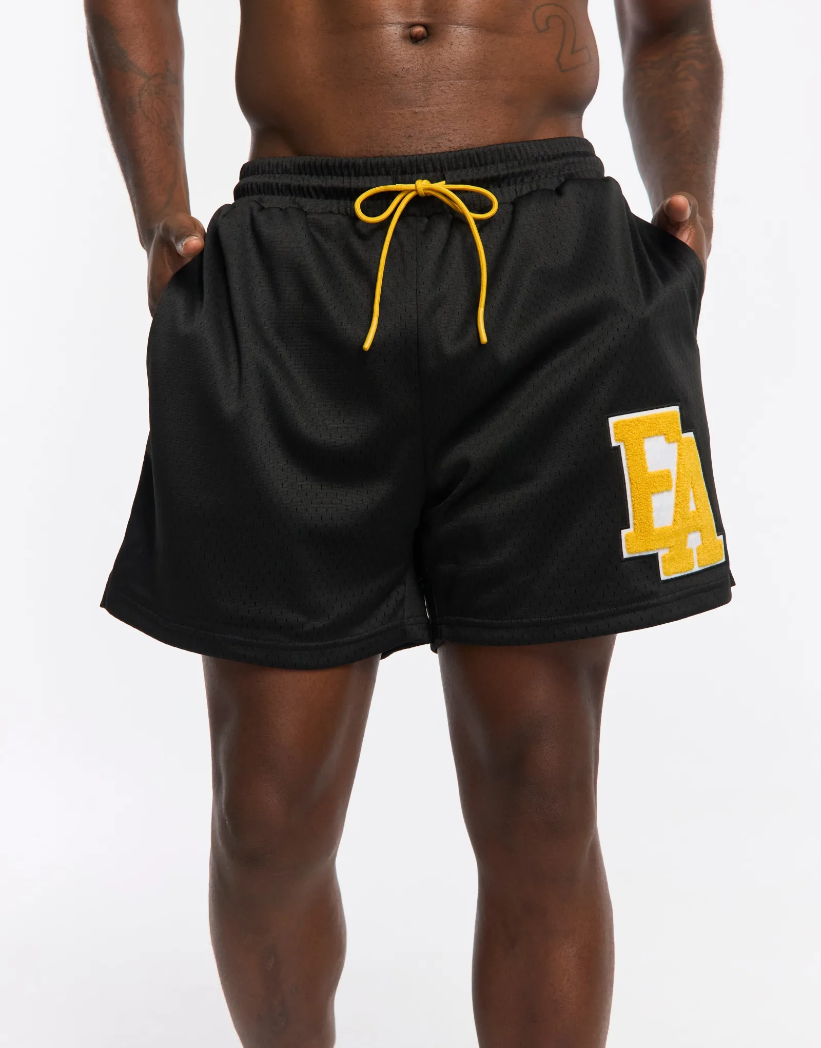 Fashion ECHT Top Marks Shorts Black/Yellow