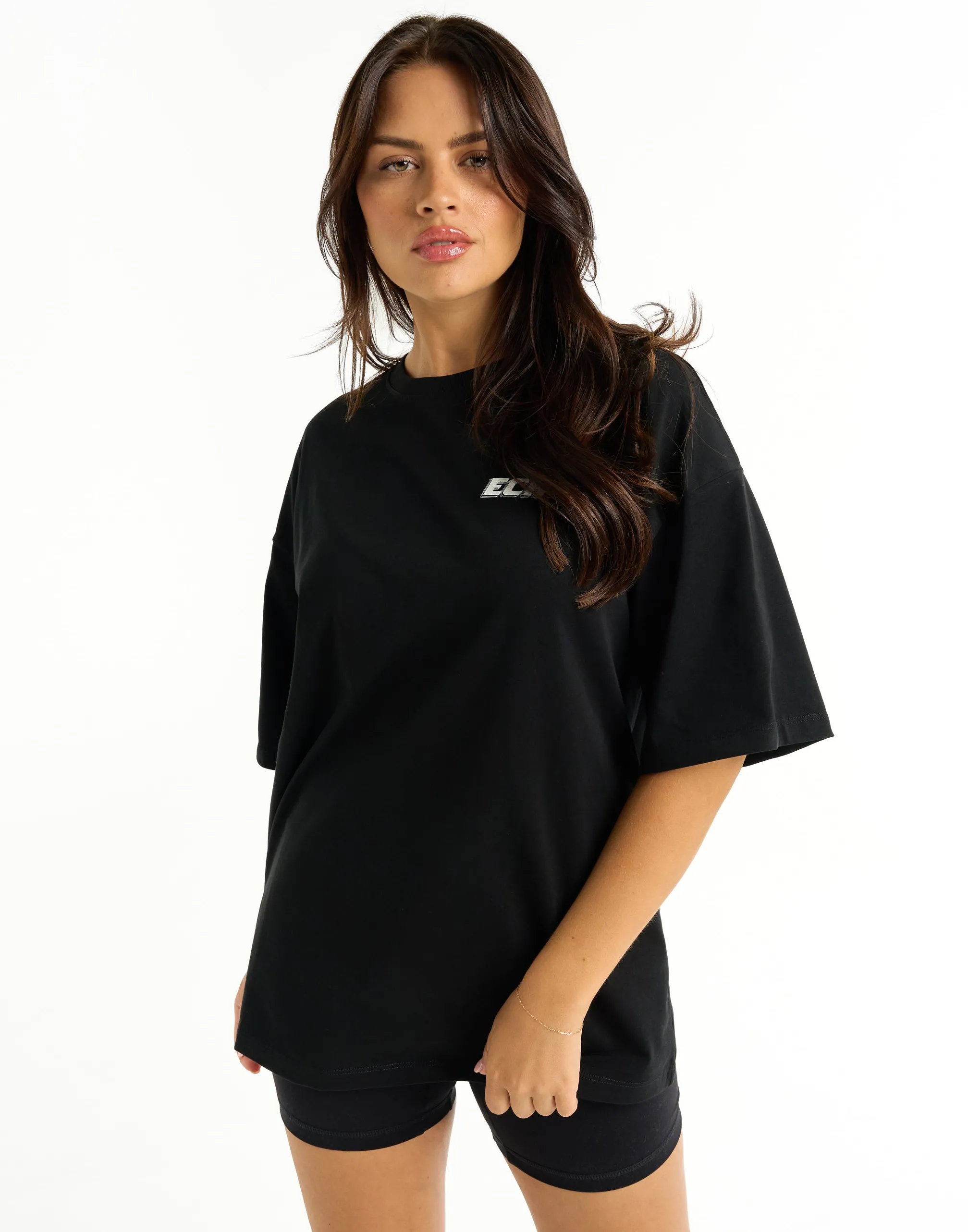 Clearance ECHT Track Oversize Tee Black