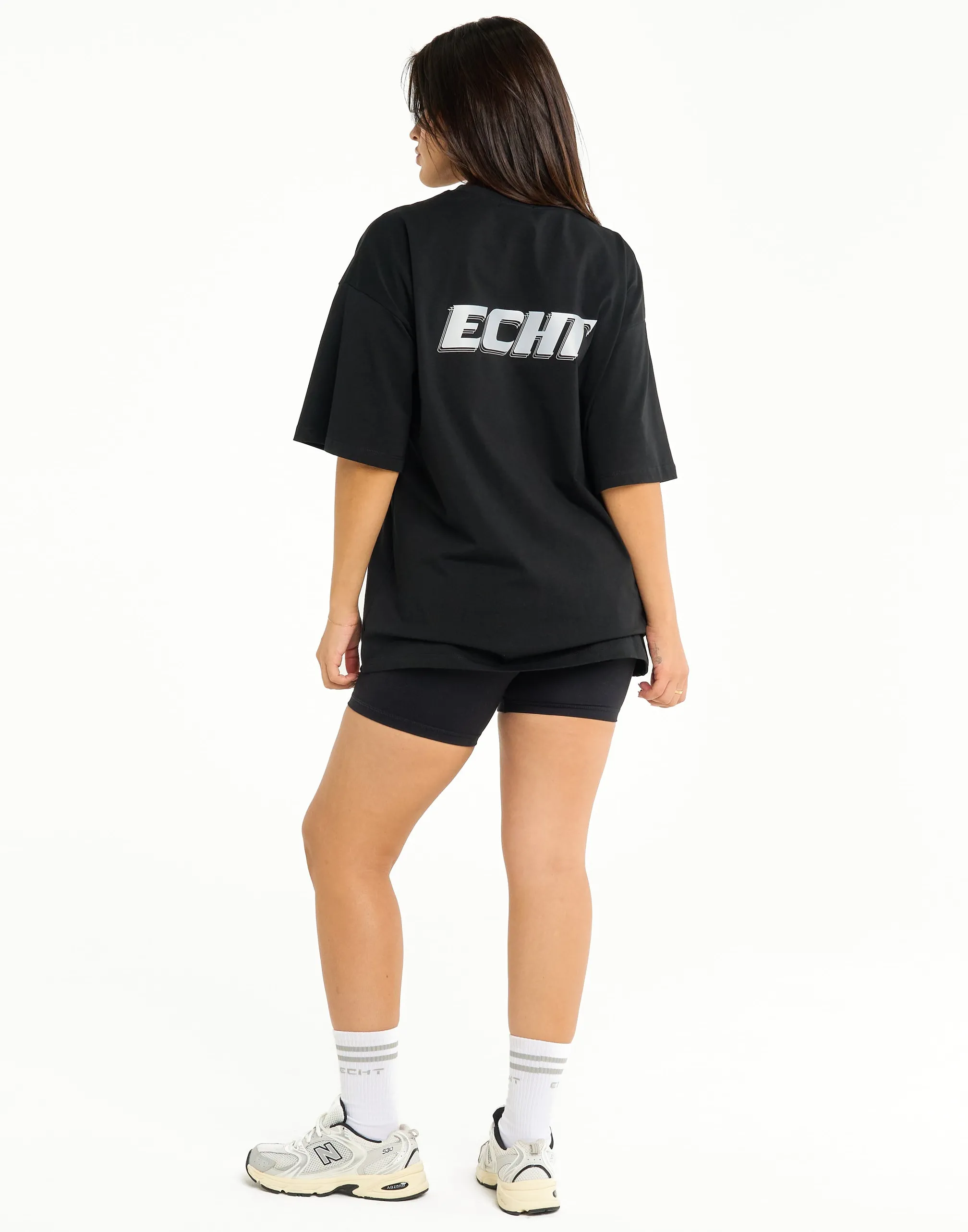 Clearance ECHT Track Oversize Tee Black