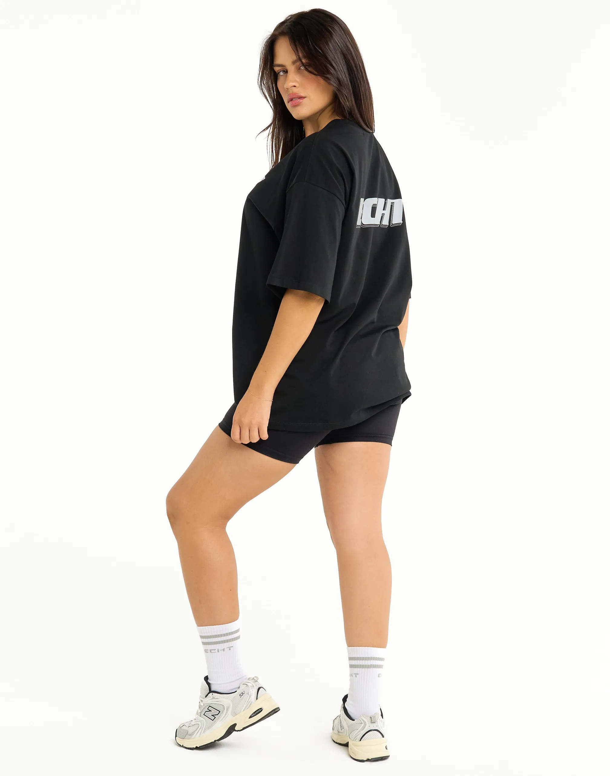 Clearance ECHT Track Oversize Tee Black