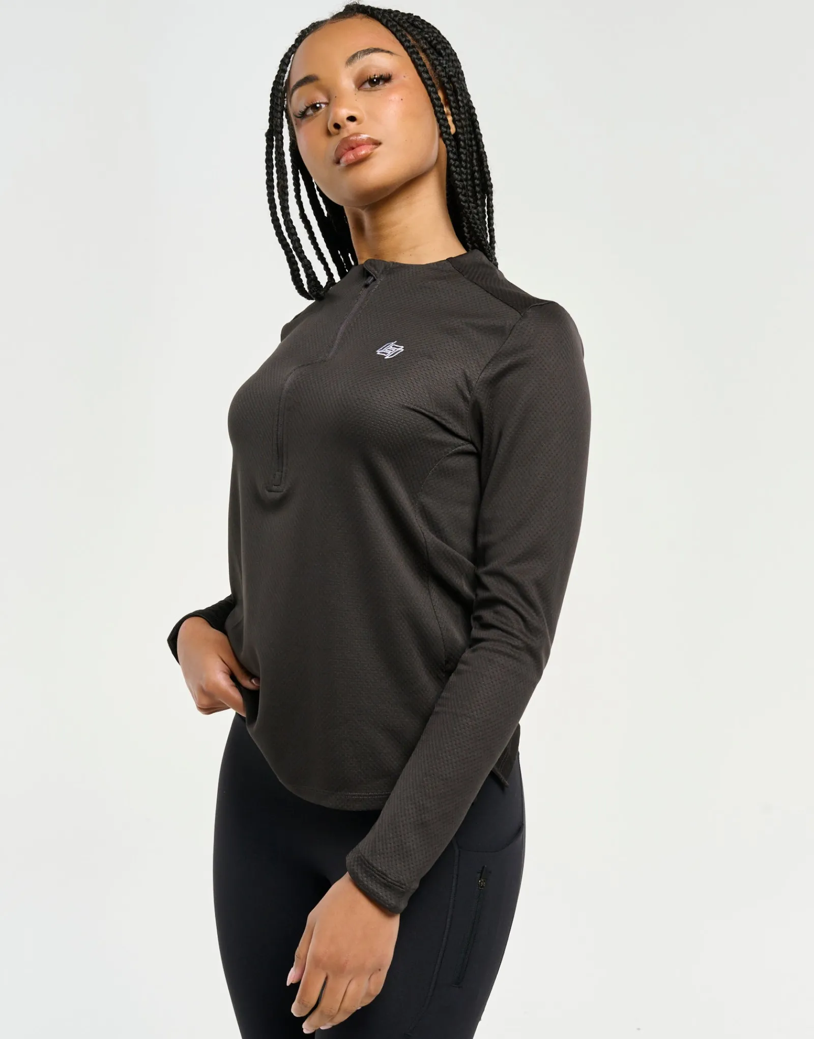 Clearance ECHT Velocity Quarter Zip Running Top Black