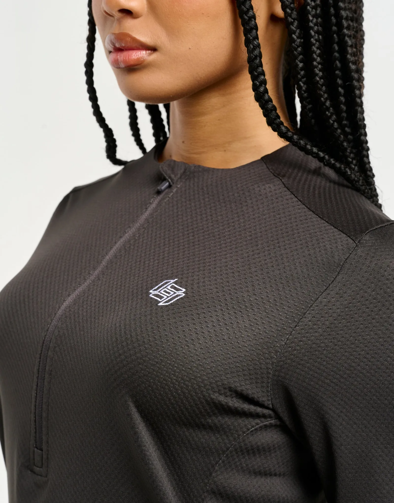Clearance ECHT Velocity Quarter Zip Running Top Black