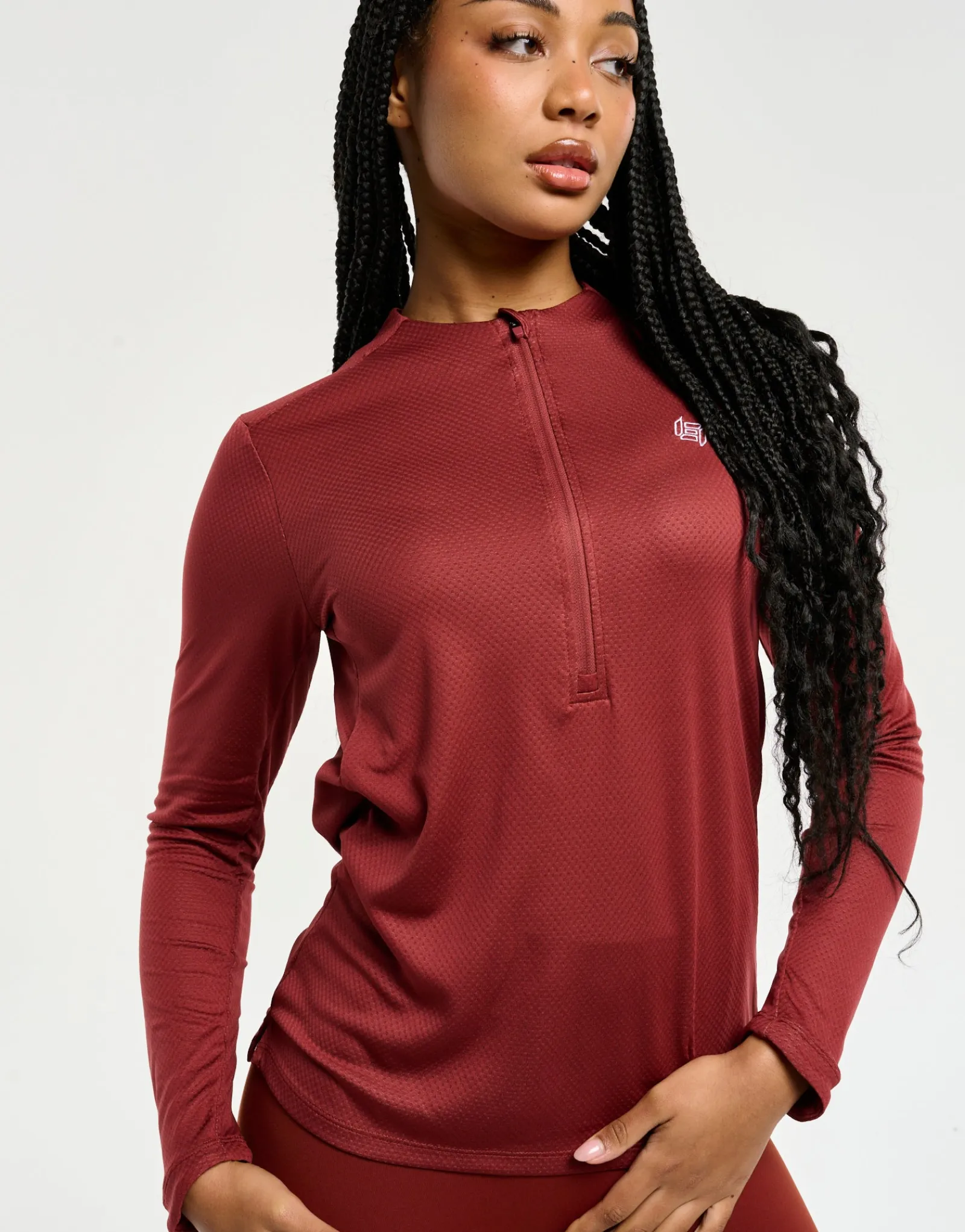 Hot ECHT Velocity Quarter Zip Running Top Brown