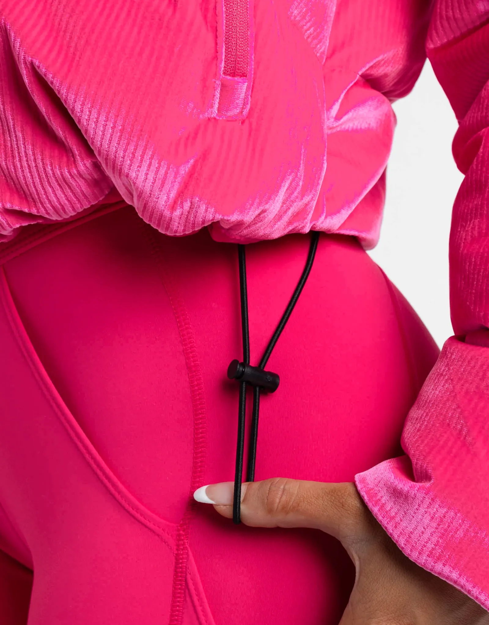 Sale ECHT Velour Puffer Jacket Bright Pink