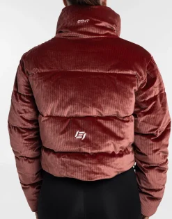 Discount ECHT Velour Puffer Jacket Brown