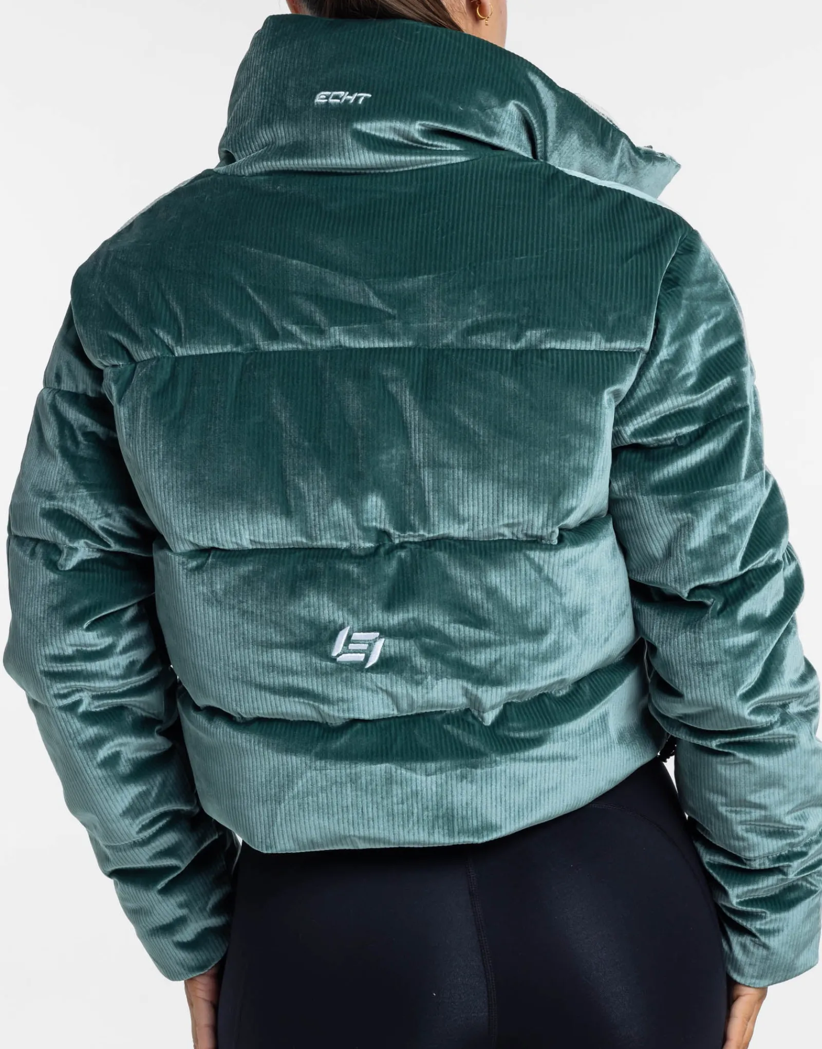 Best ECHT Velour Puffer Jacket Emerald Green